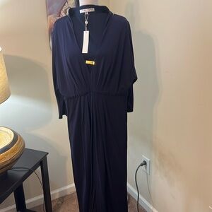 Navy blue evening wear